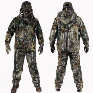 Pantaloni inverno ghillie bionic abito vera giacca mimetica mimetica set da caccia per la pesca