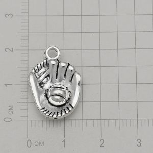 Antigo Silver Plated I Love Softball Baseball Charms Sports Pingente para jóias DIY Fazendo suprimentos itens de atacado de revenda em massa