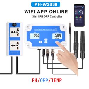 Draadloze Wifi online detektor detektor woda kwaliteit detektor 3 w 1 pH/ORP/kontroler temp woda kwaliteit tester typu bnc typ