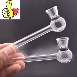 Großhandel neueste Rauchglas Tabakrohre Pyrex Trichter Glasöl Brenner Rohr 10 cm Klarer Qualitätsrohr handgefertigt für Wassertabakbong