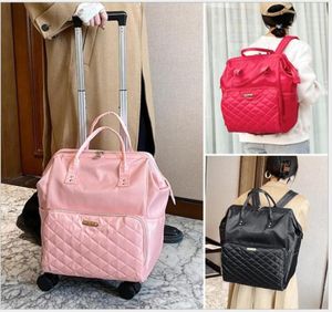 Bolsas de Duffel Wheeled Mackpack for Women Travel Lows Bag com Rodas Oxford Grande Capacidade Rolling Luggage3894815