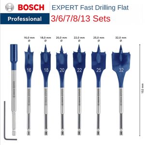 Acessórios Bosch Ponto Triplo Ponto de madeira Frill plana de 10-32mm Gaveta Brilhe de trava de gaveta abridor de madeira Freaise Bit Bit Set 152mm