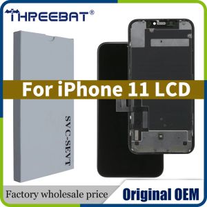 Original OEM LCD för iPhone 11 -skärm med 3D Touch OEM -skärm för iPhone11 -skärm Byt ut ingen död pixel