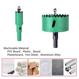 HSS Hole Drill Woodworking Tools Hole Cutter Cutting Metal Plastic Wood Hole Saw 100-200mm DIY Wood Cutter Drill Bit