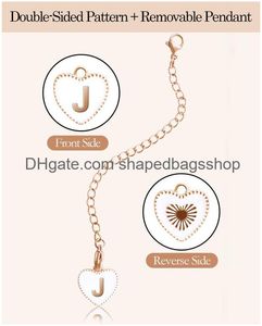 Charm Letter Charm Accessoires für Becher Name ID Handle /Einfacher moderner Tumbler Herzform Erstes Identifikation J DROP DIEBELN OTTNG OTTNG