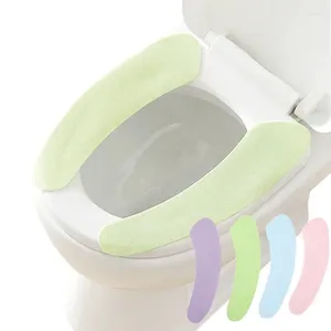 Toilettensitzabdeckungen 5pcs Paste-Typ-Universal können warme elektrostatische Adsorption der einfachen Farbabdeckung Einwegabdeckung geschnitten werden