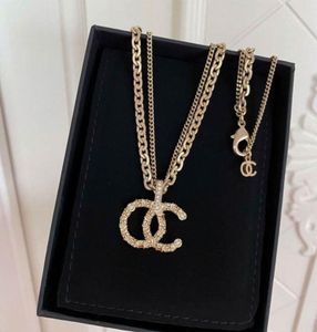 C family floating carved letter necklace plated with 18K Gold Xiaoxiang double layer Necklace xianggrandma clavicle chain can be e8127296
