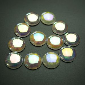 10 pezzi da 20 mm specchio a colori illusorio sentendo il fondo rotondo piatto per tallone fai -da -te che produce anelli, gioielli, accessori per abbigliamento