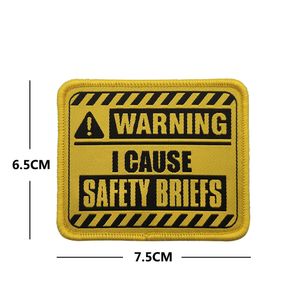 Military Patch 3D Embroidery with Hook Patch Creative Warning DIY Tactical Cloth Patches for Clothing Hook and Loop Custom Patch