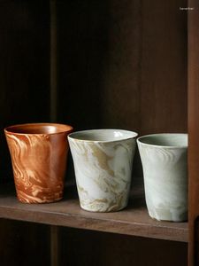 Canecas de estilo japonês de estilo artesanal padrão de café torcido leite de leite criativo xícaras simples casas casas casas