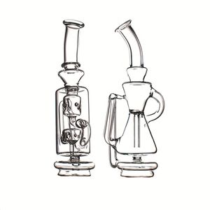 7.8inch High Quality Clear Glass Water Pipe Glass Bong Dab Rig Smoking Accessories for Puffco PF114