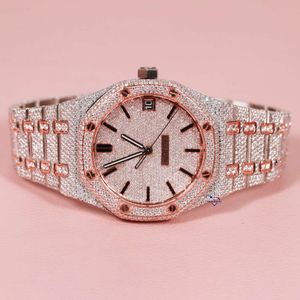 Lussuoso aspetto completamente guardato per uomo donna top artigianato orologio di diamanti mosang unici e costosi per hip hop industriale lussuoso 37847