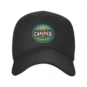 Caps de bola personalizados campista feliz sem queixas boné de beisebol homens homens aventuras ajustáveis acampamento acampamento hapsa esportes snapback chapéus