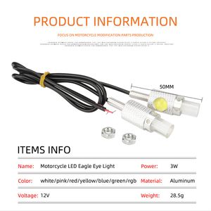 2 pezzi Eagle Eye LED Auto Auto Daytime Running Torna Luci di segnale di segnale Lampade a piastra di licenza DRL per motocicletta parcheggio automatico Singal