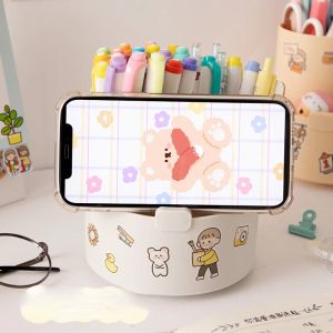 Kawaii in plastica Multifunzionale Organizzatore desktop Porta Porta Porta Porta Porta Ruota della Penna Cartoleria Scuola