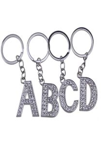 26PcsLot AZ 32quot Alloy Alphabet Letter Keyring Full Rhinestone Key Chain DIY Accessories5450667