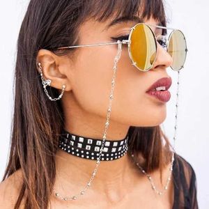 Eyeglasses chains New metal bead chain sunglasses chain womens reading glasses pendant neck chain large glasses chain glasses strap C240411