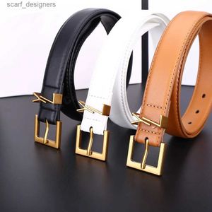 Belts Belt for Women Genuine Leather 3.0cm Width High Quality Men Designer Belts Y Buckle cnosme Womens Waistband Cintura Ceintures With box Y240411