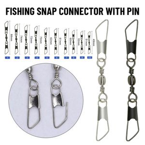 50st Rolling Swivel With Hanging Snap Fishhooks Connector Storlek 1# till 9# Heavy Duty Ball Bearing Fat Fishing Snap Connector