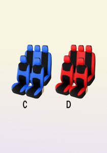Stol täcker bilstolskåpan set Universal Pure Color Soft Protector Justerbar inre rödblå grå khaki7814127