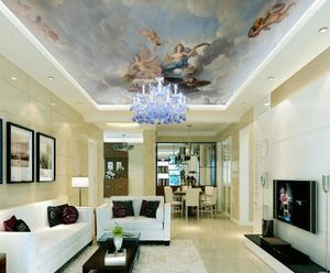 Wallpapers Custom 3d Po Wall Paper European Classical Character Painting Cupid Zenith Ceiling Murals Wallpaper For Living Room