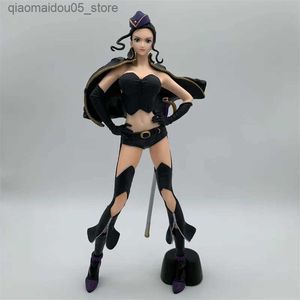 Action Toy Figures Transformation Toys Robots 25cm One Piece Anime Robin Character Sexig Black Clothing Girl Pvc Model Dekorativ julklapp