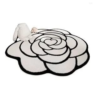 Mattor 1pc 40 40 cm golvmatta blomma mattan kinesisk stil lotus säng filt filt garderob kristall sammet hem textil