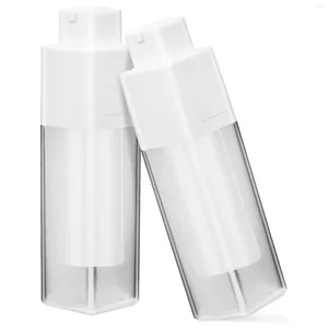 Storage Bottles Refillable Travel Airless Pump Containers For Toiletries Small Lotion Size Toiletry Moisturiser