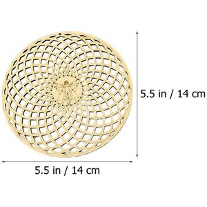 4pcs Kutsal Geometri Duvar Sanat Yaşam Çiçeği Izgara Ahşap Dekor Ahşap Kristal Izgara Kurulu Ahşap Duvar Heykel