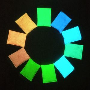 Lysande pulver 15 färger glöd i mörk fosfor nagel glitter pigment fluorescerande glitter för nagelkonst ljust pigmentpulver