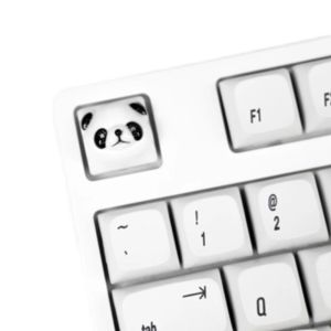 Keyboards Black White Panda Design Keycaps For Cherry Mx Gateron Kailh Box TTC Switch Mechanical Keyboard Handmade Resin Key Cap