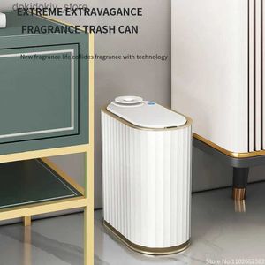 Avfallsfack 7L SMART SENSOR TRASH CAN AROMATHERAPY TRASH BIN ELEKTRONISKA RUBBBA BIN FÖR HEM HOME Sovrum Toalettvattentät smal Storae Bucket L49