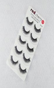 Red Cherry 5 Pairs False Eyelashes 18 Styles Black Cross Messy Natural Long Thick Fake Eye lashes Beauty Makeup High Quality2526663