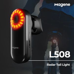 Maguene Bisiklet Radar Kuyruk Işık Headliight Bisiklet Akıllı Arka Aydınlatma Eyer Seatpost Ebike LED Bisiklet Talli lambası