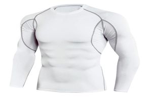 Men shirt compression layer base quick dry Long sleeve training cycling gym fitness sports Bodybuilding underwear Tshirt5045238