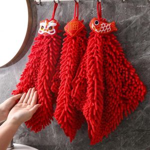 Towel Wake Lion Hand Chinese Wind Chenille Hanging Absorbent Rag National Tide Creative Handkerchief