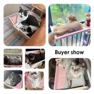 Hanging Cat Bed Pet Cats Hammock Durable Pet Bed House Kitten Climbing Frame Sofa Window Seat Nest Bearing 25kg Cat Accessories