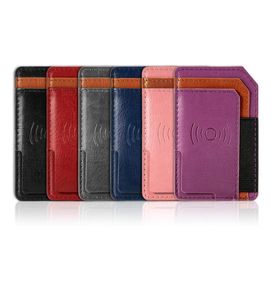 Cases Car Magnetic Universal Back Phone Card Slot 3M Sticker Leather Stick On Wallet Cash ID Credit Card Holder For iPhone SAMUNG 2257742