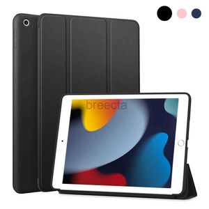 Surfplatta PC -fodral väskor mjukt skal för iPad 7 8 9 10.2 täcker fällbara skal för iPad 7: e 8: e 9: e generationen A2603 A2604 surfplatta fodral 240411