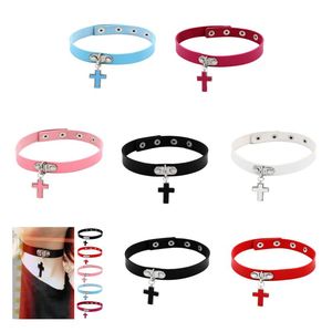 Chokers gótico preto cravado punk gola punk colares de rebaixas cravejadas colar para homens para homens bondage cosplay gótico jóias gotas de jóias ot6ab