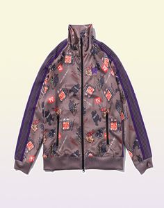 Giacche da uomo 2022 Needles Brown Men Donne Women Butterfly Hip Hop Giacca di High Street Streetwear Streetwear Rion Sports Coats1116399