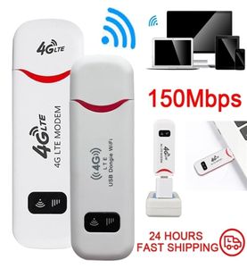 Routery 4G LTE ROUTER bezprzewodowy internetowa obsługa USB Mobile szerokopasmowy 150 Mbps Modem Stick SIM karta USB Adapter Wi -Fi bezprzewodowa karta sieciowa ADA4116171