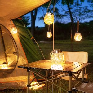 Solarglas Globe Lantern Hanf Seil hängend Lantern Außen wasserdichtes Gartenlicht Wunsch Licht Landschaft Licht für Baumparty