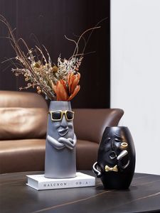 Nordic Abstract Human Face Accessori in resina Accessori per libreria Figurine DECORAZIONI Design del soggiorno Casa Desktop Furnishing Craft 240329