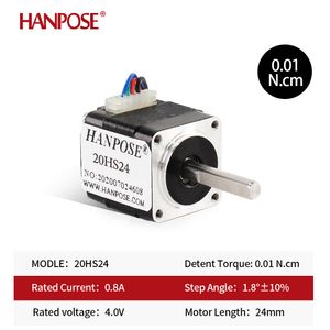 Mini Stepper Motor H24mm 20HS24 12mN.m 0.8A 1.8 Degree CNC Milling Machine 3D Medical Machinery Parts Nema8 Step Motor