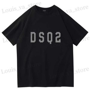 Men's T-Shirts DSQD2 Brand Letter Summer Cotton Soft Slim Tshirt Tops T for Men Women cotton Baseball Cap Snapback Outdoor Dad Hat T240419