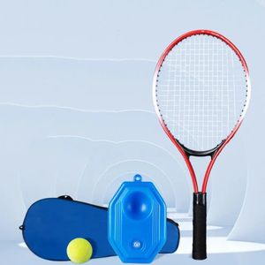 Stöttabsorberande tennisracketuppsättning för barn Enkel bärbara racketter med Carry Bag Lightweight Trainer Rebound 240401