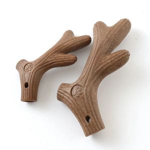 New Interactive Toys for Dogs: Pets Biting Simulated Branches and Deer Horn Molded Teeth Wooden Fiber Toys