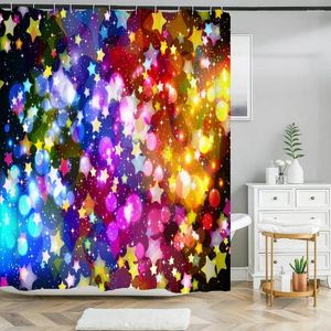 Shower Curtains Shining Star Curtain Colorful Bright Dream Waterproof Bathroom For Bathtub Home Decoration With Hooks