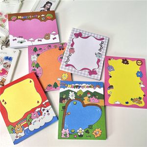 50 Blätter niedlicher Bären Memo Pad Material Paper DIY Journal Scrapbooking Dekorative Nachrichten Notizen Papier Notizblock School Schreibwaren